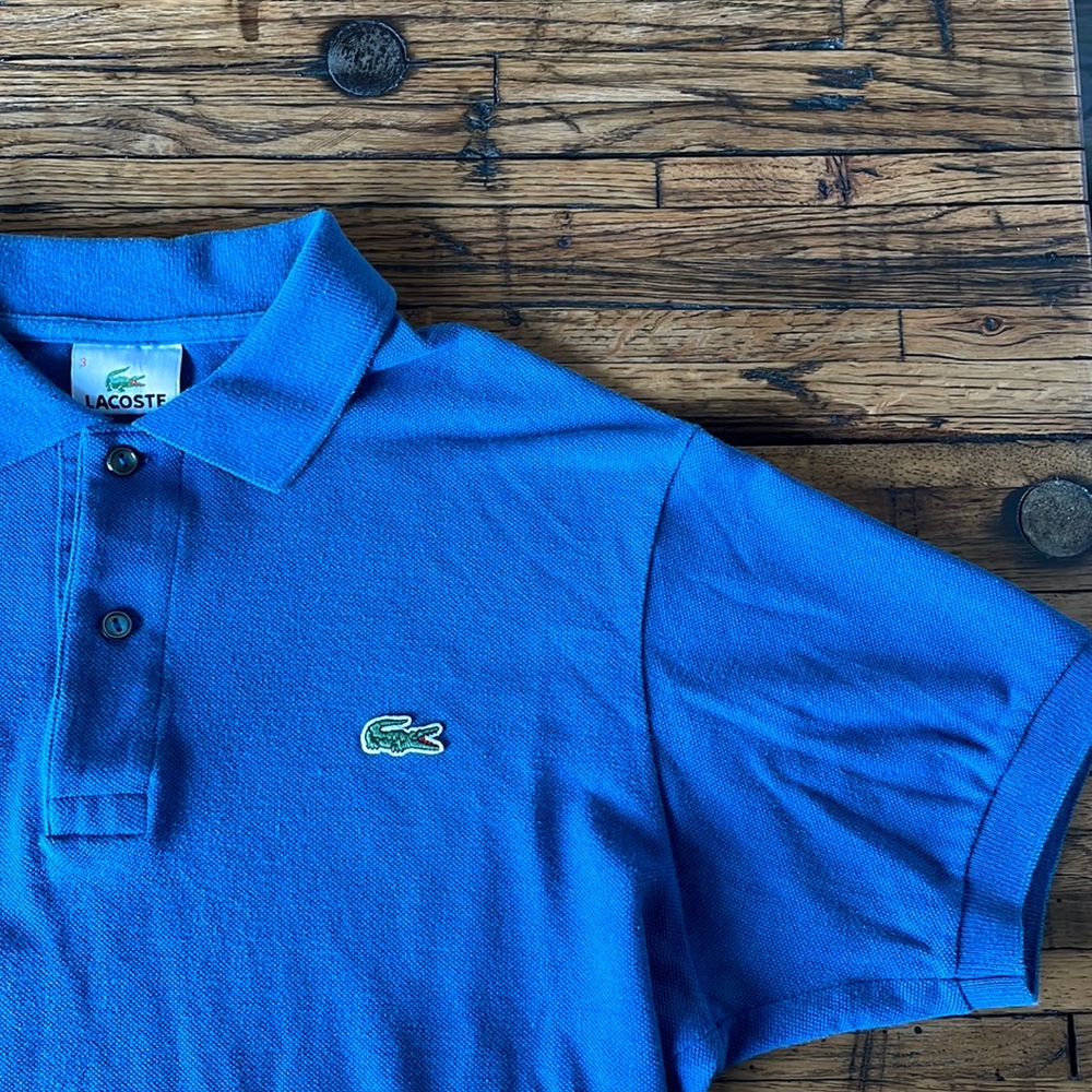 Lacoste blue polo. Original. Size 3.